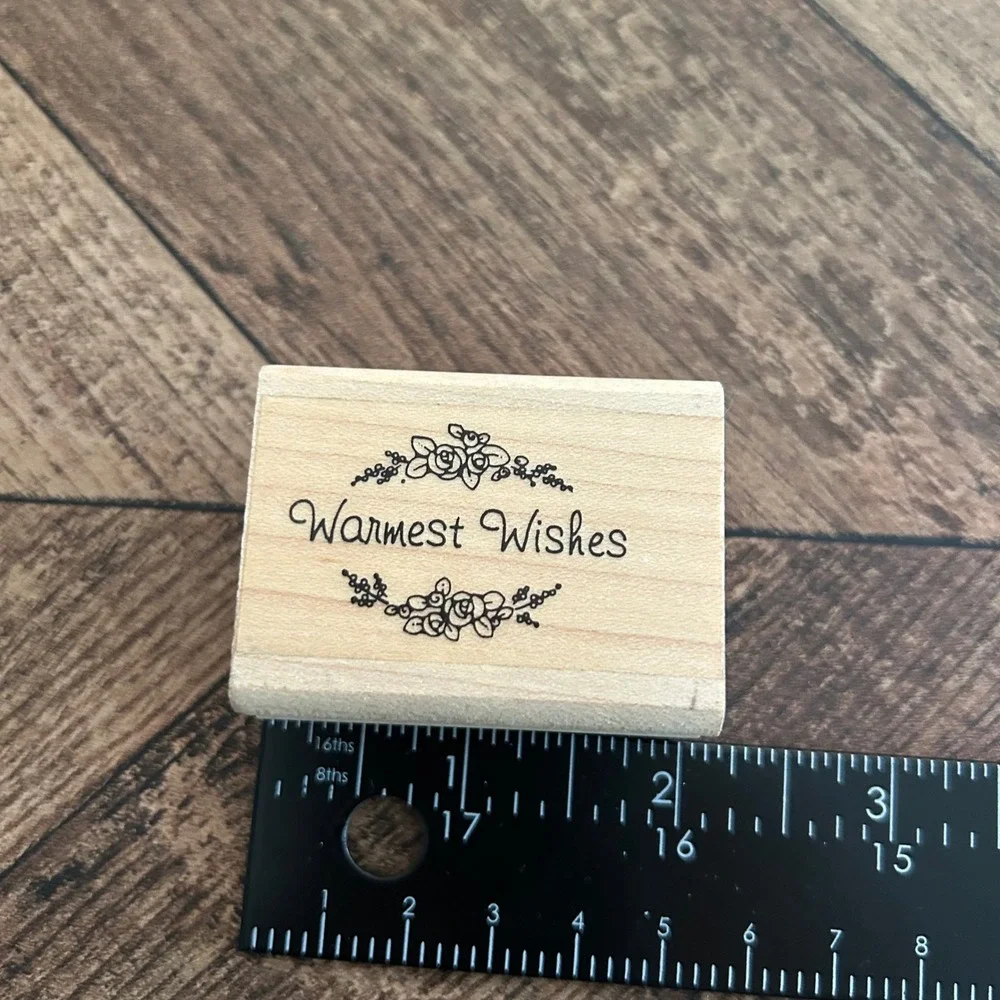 Stampin Up -  Stamps Happen Inc Rubber Wood Vintage 7pc Lot Scrapbook Card Craft